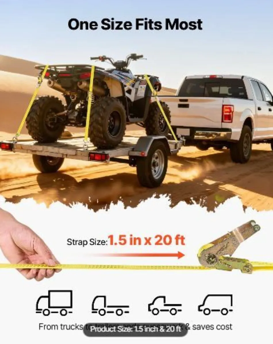 Ratchet Straps, 38.1 mm x 6.1 m - Image 4