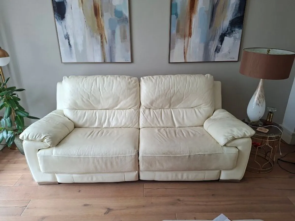 Sofa Leather Recliner with USB Charger - Image 1