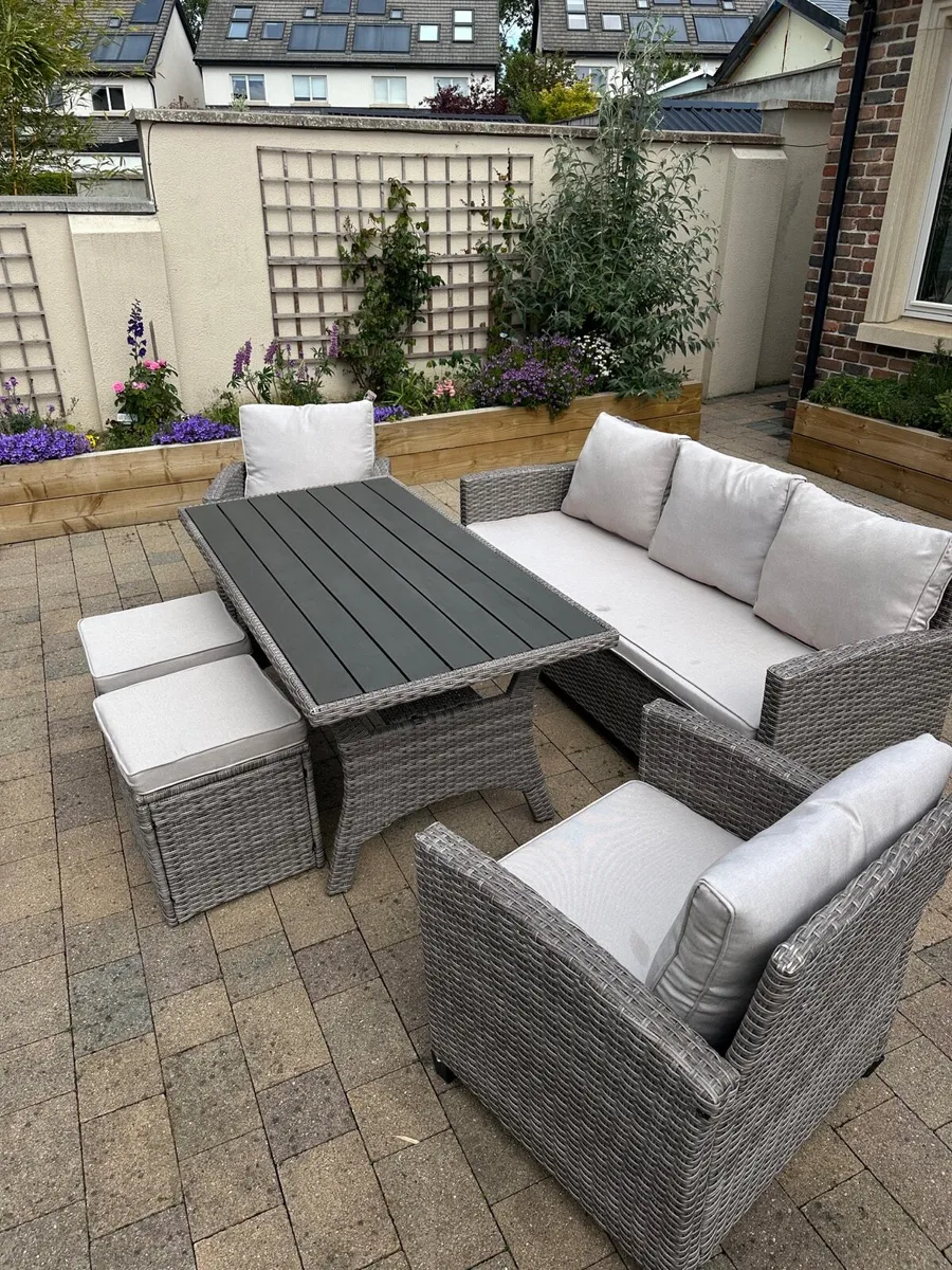 Rattan patio set 6 piece - Image 4