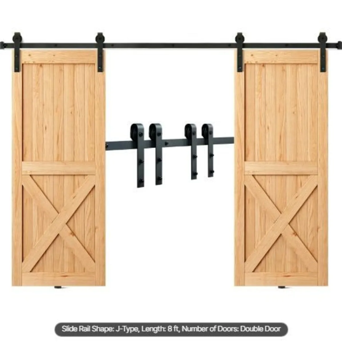 243.8 cm Sliding Barn Door Hardware Kit - Image 1