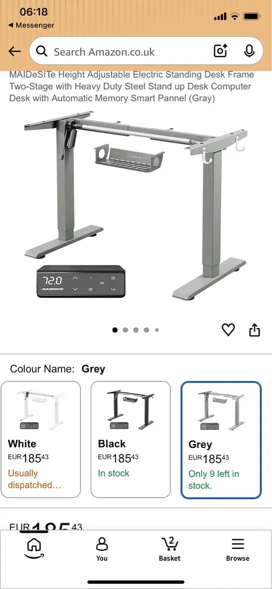 Electric height adjustable work desk - Image 2