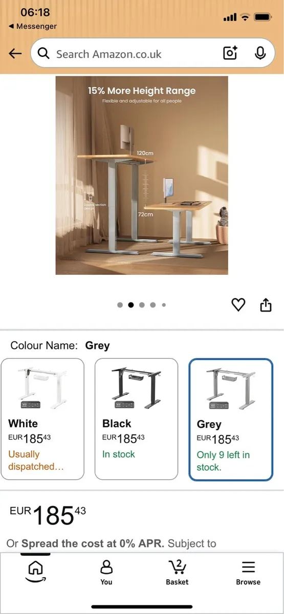 Electric height adjustable work desk - Image 3