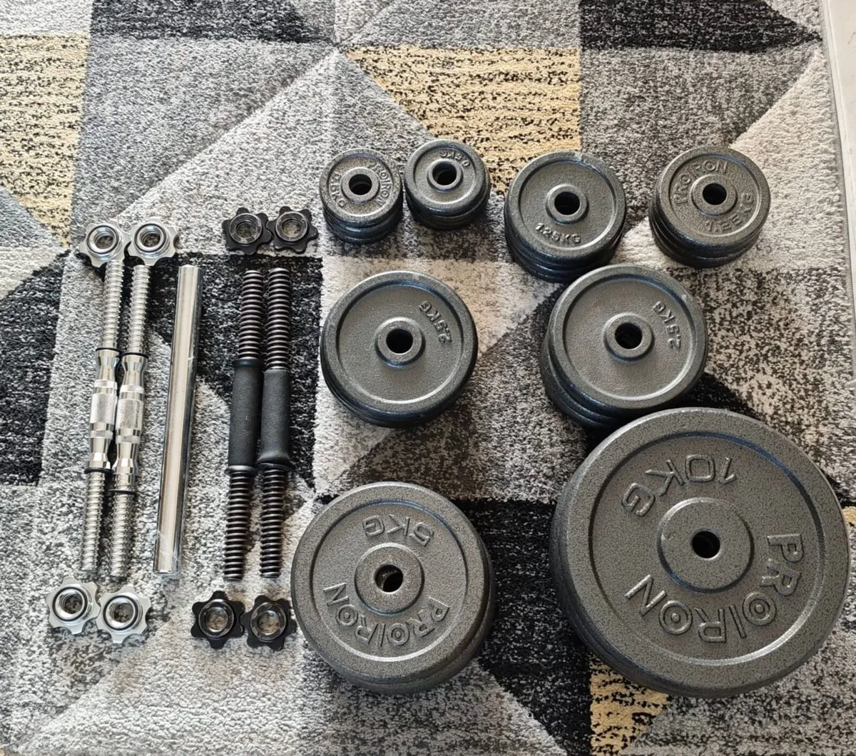 94kg Cast Iron Weight Set (PROIRON & Generic) – 4