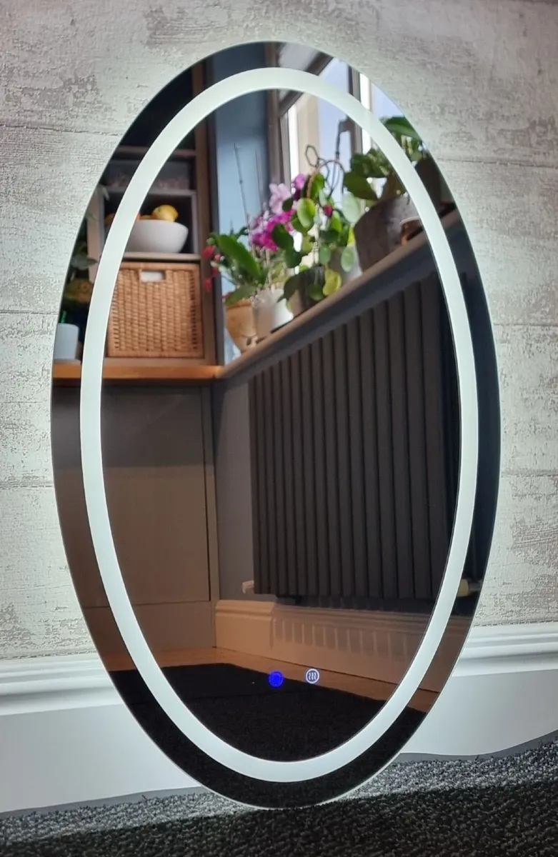 LED Bathroom Mirror 50x80cm Antifog Demister - Image 2