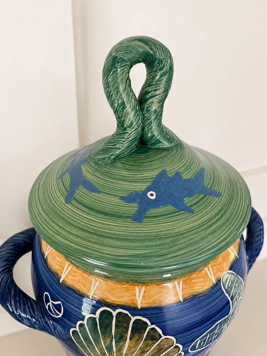 Large seaside pottery jars x2 - Belinda Brayshaw - Image 3