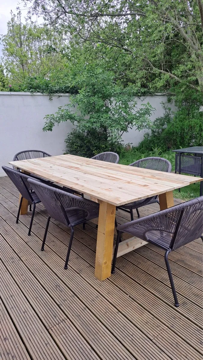 Handcrafted Outdoor Wooden Dining Table