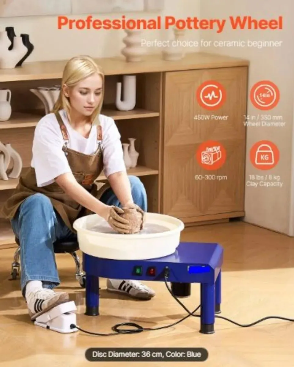 Electric Pottery Wheel 450W 35cm Ceramic - Image 2