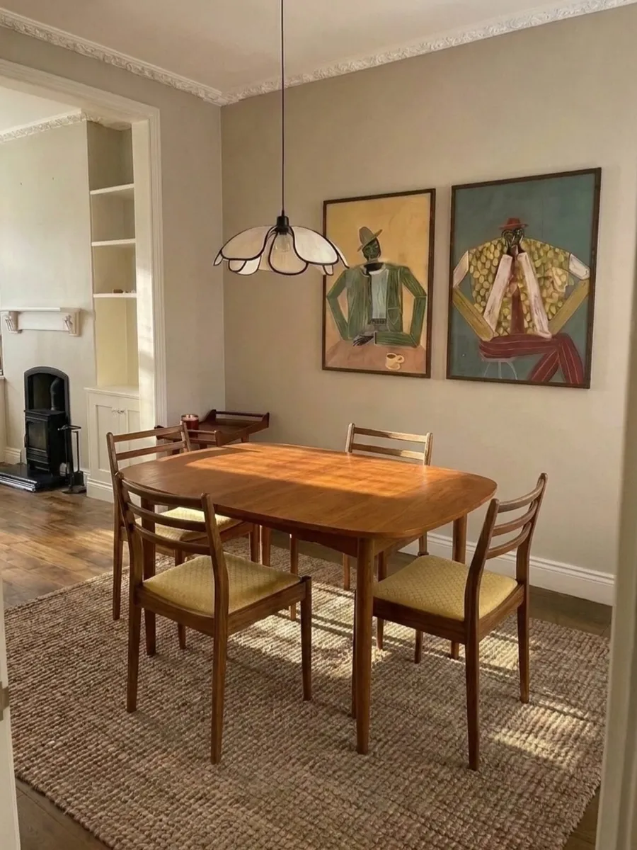 G Plan Teak Extending Dining Table & 4 Chairs - Image 1