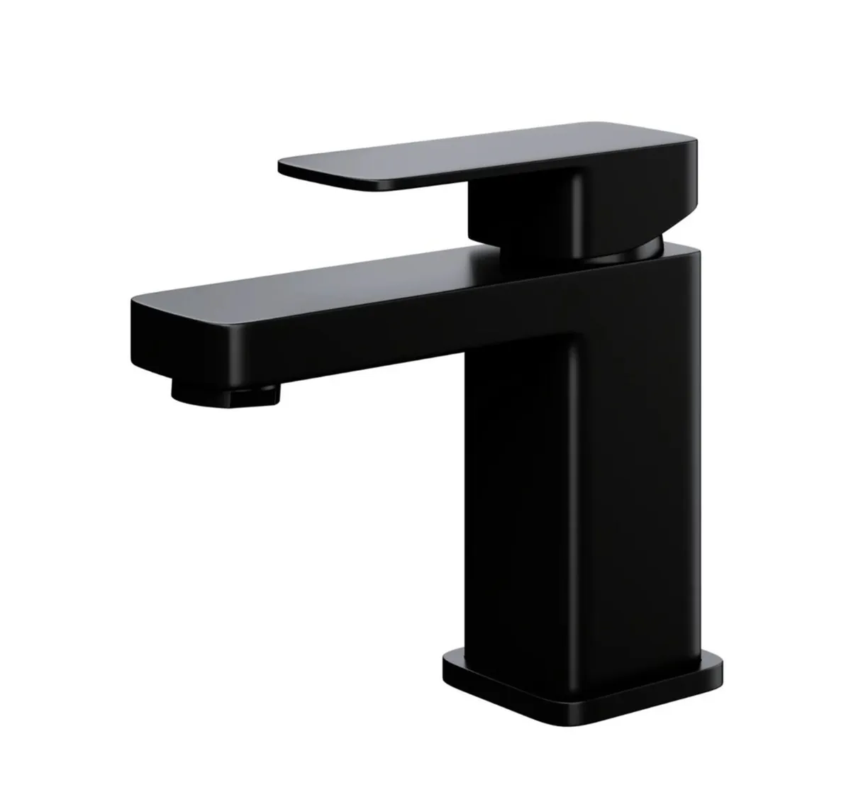 Matt Black Lanza Mono Basin Mixer Tap - Image 2