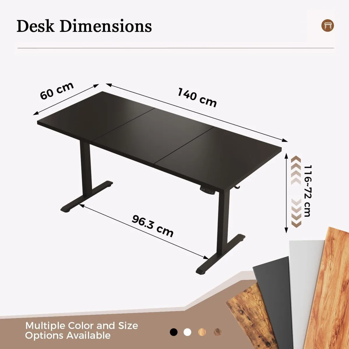 Height-Adjustable Desk Electric Sit-Stand Office - Image 2