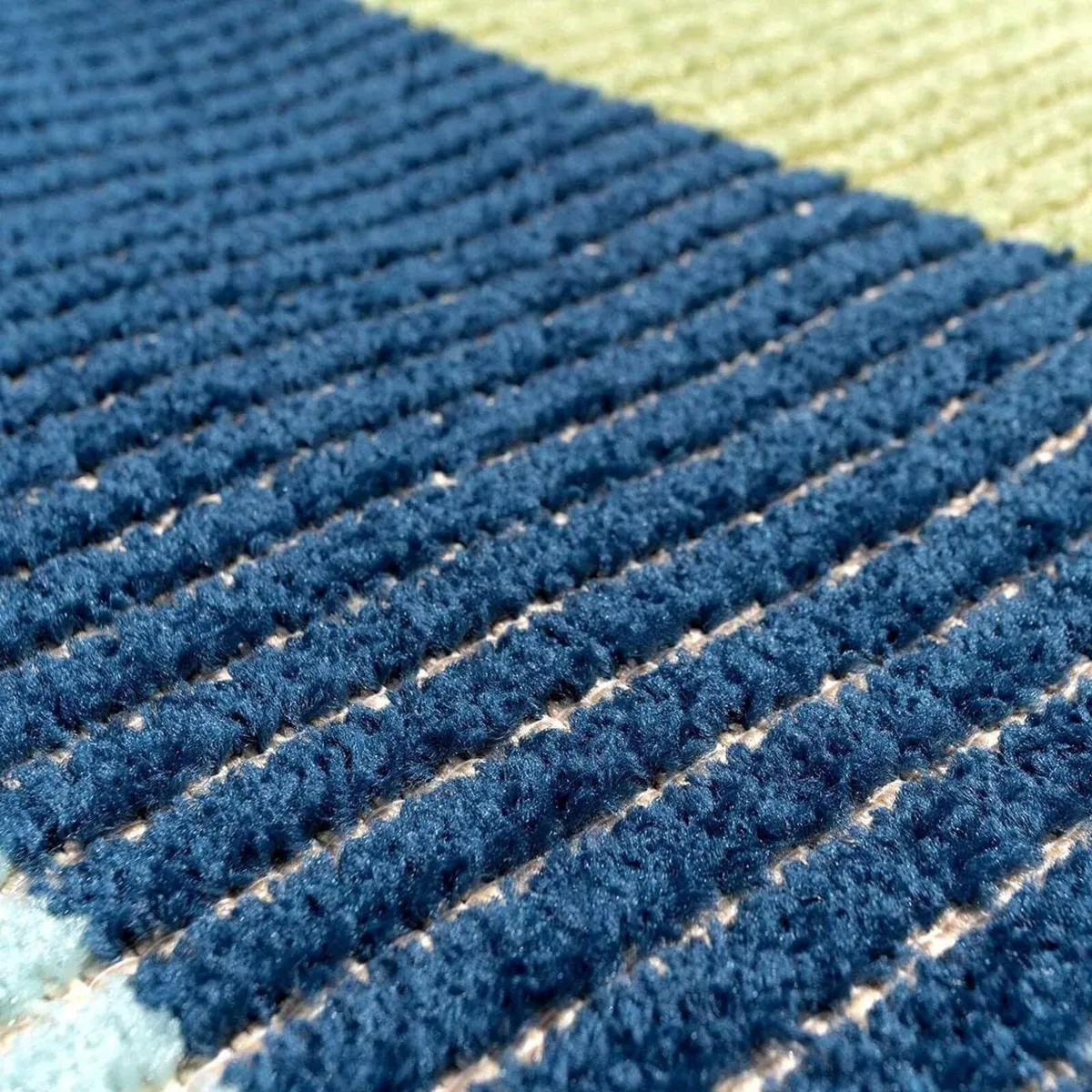 Large Navy Blue Striped Summer Washable Plastic - Image 2