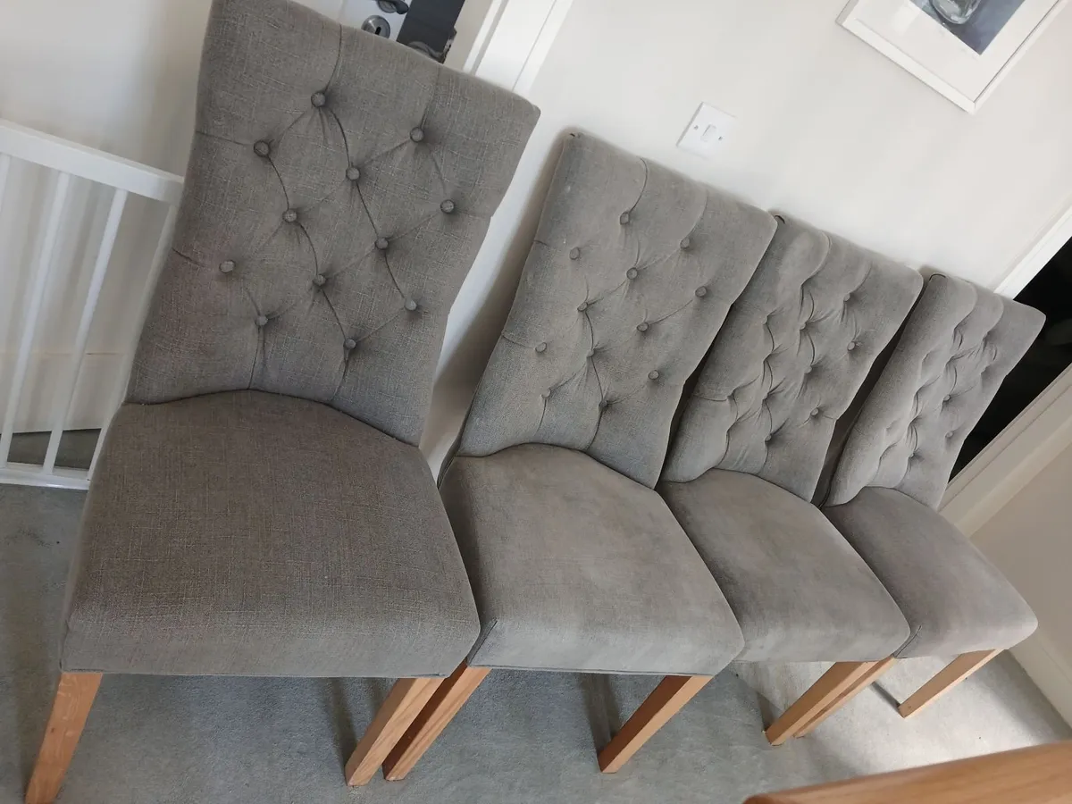 EZ Living light Grey Dining Chairs - Image 2