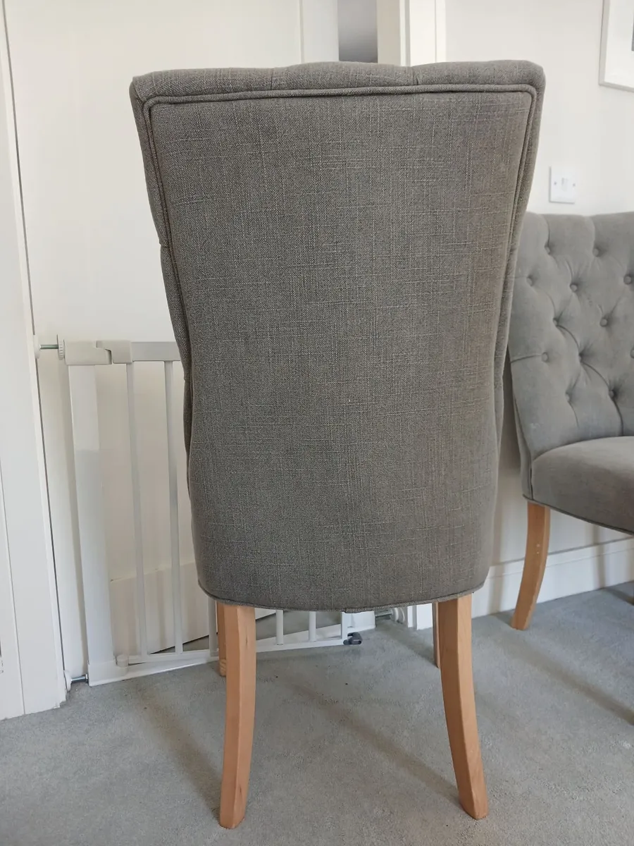 EZ Living light Grey Dining Chairs - Image 4