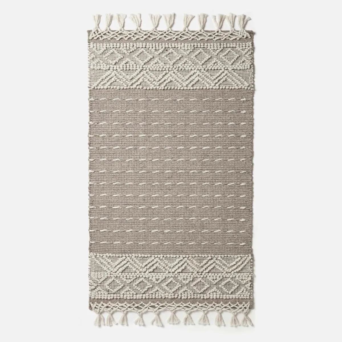 Beige Natural Handwoven Kilim Rug 160 x 230 cm - Image 2