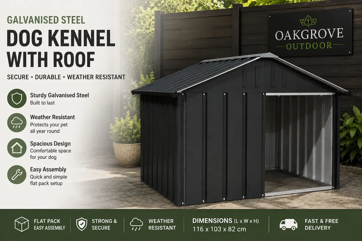 Steel Dog Kennel with free delivery - Image 2