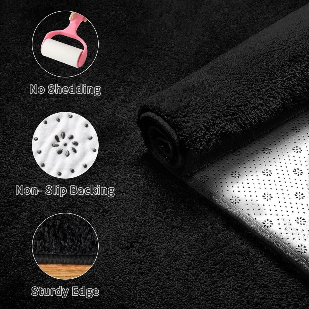 Carpet Rugs Living Room Large 200x290 Grey Rug - Image 4