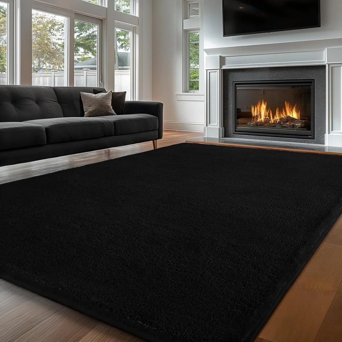 Carpet Rugs Living Room Large 200x290 Grey Rug - Image 1