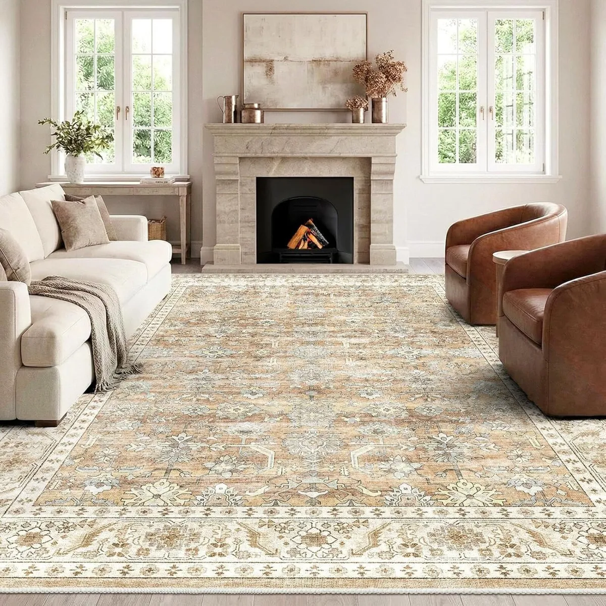Vintage Washable Rugs for Living Room - 200x300cm - Image 1