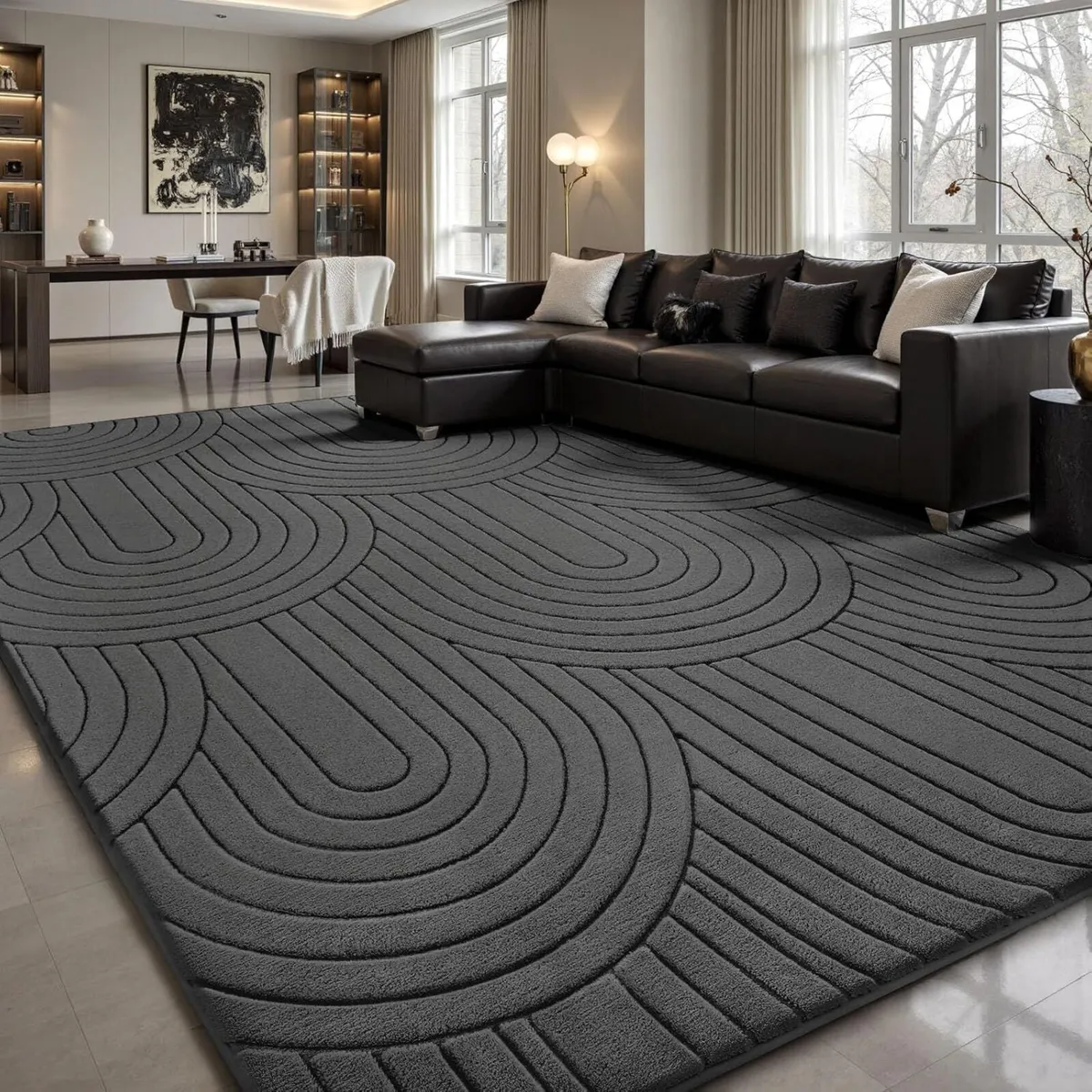 Rugs Living Room 240x300cm 3D Semicircular - Image 1