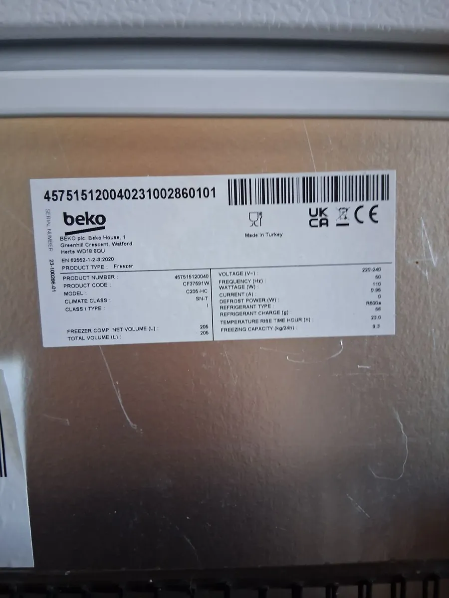 BEKO Chest Freezer 205L - Image 3