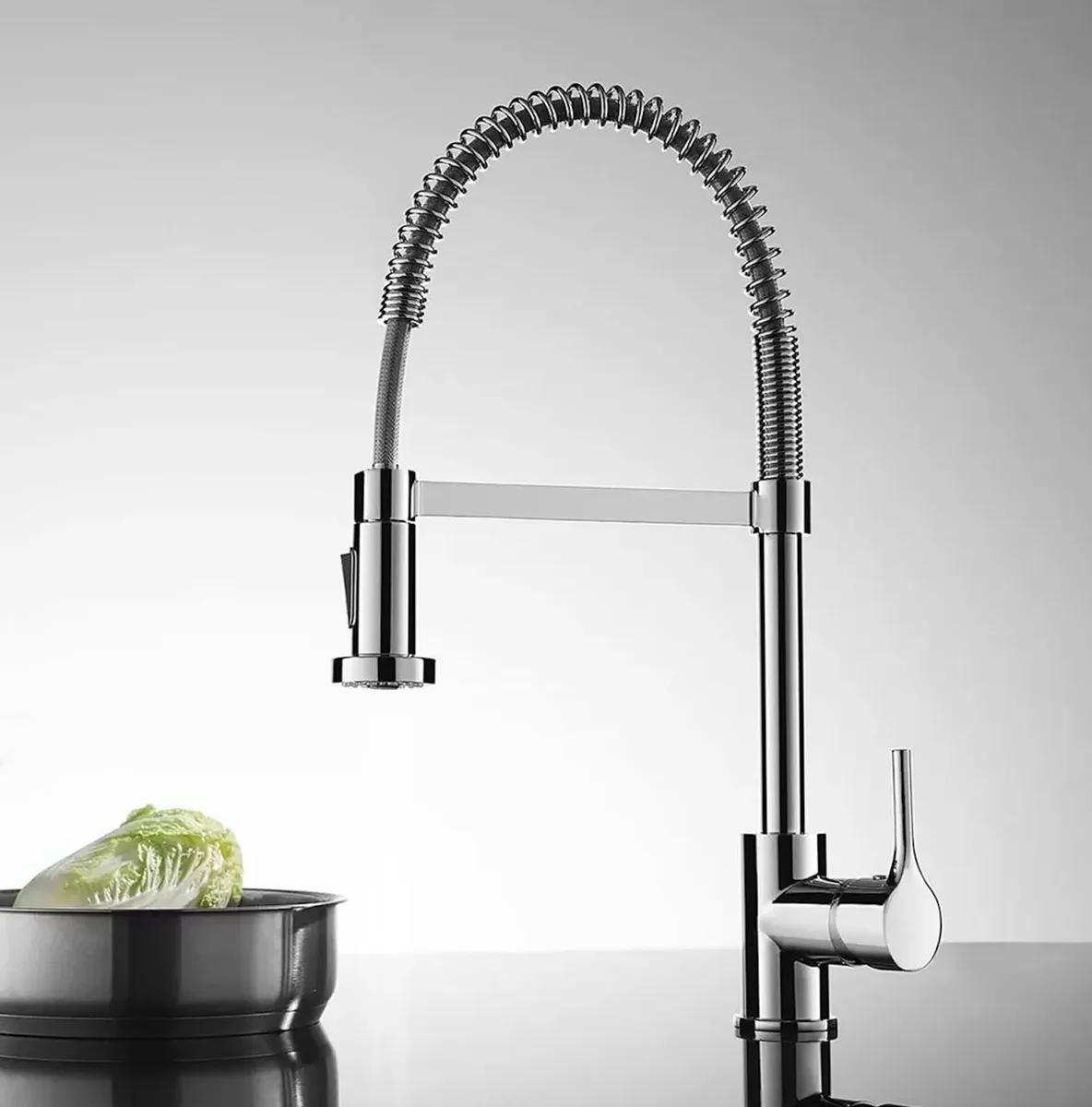 Pull-Out Kitchen Sink Rinser Tap | Chrome - Image 1