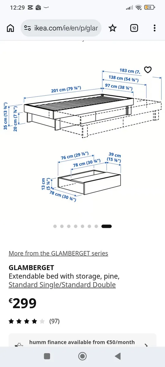 Ikea YOUTH bed - Image 2