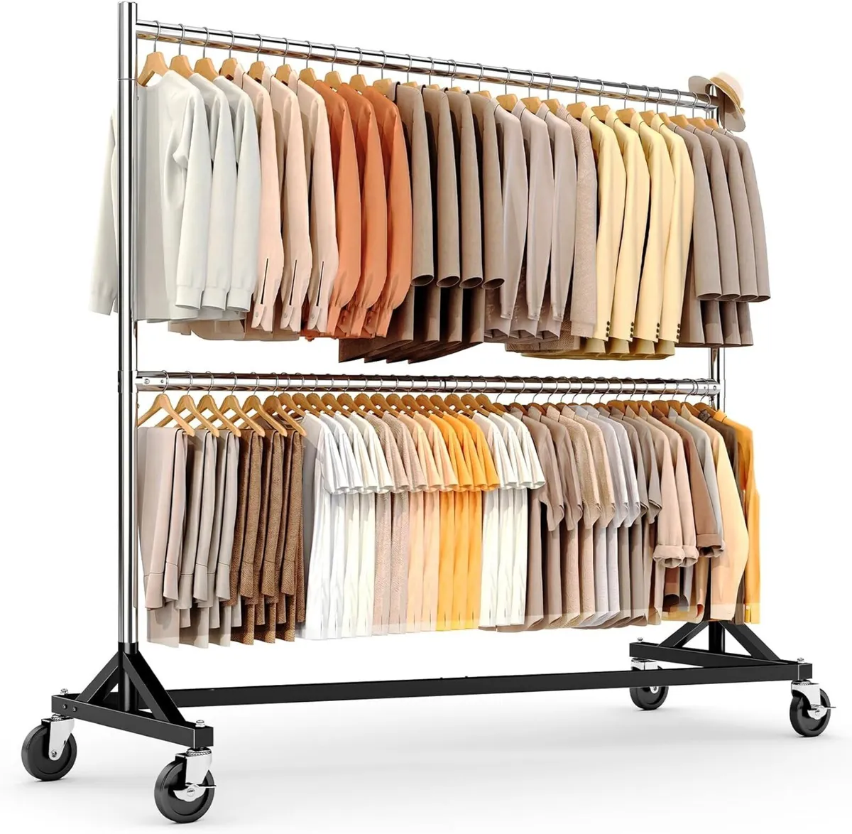 Commercial Heavy Duty Double Clothing Rack - Z - Image 1