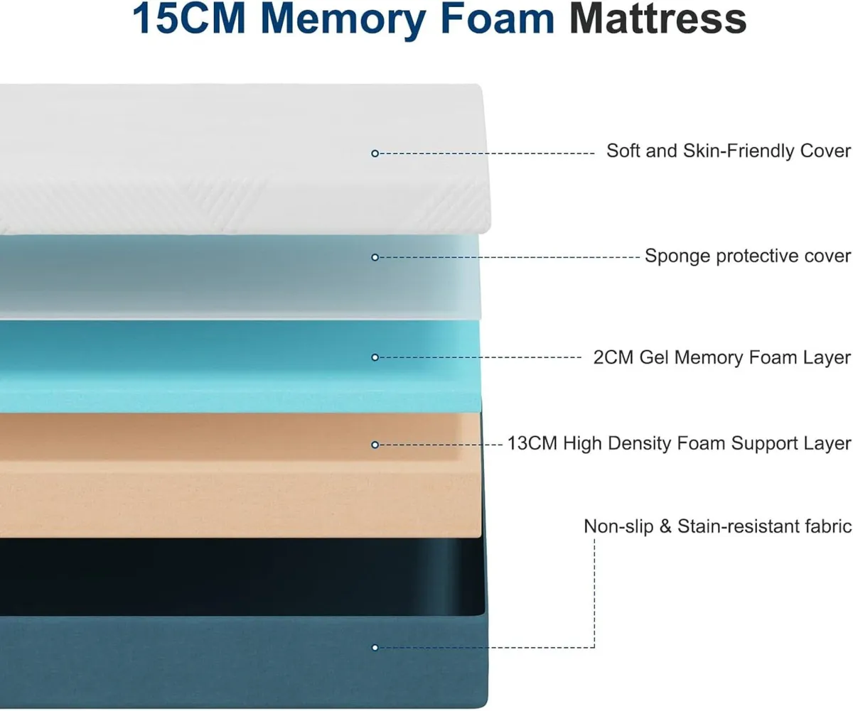 Single Mattress 15CM Memory Foam Breathable - Image 4