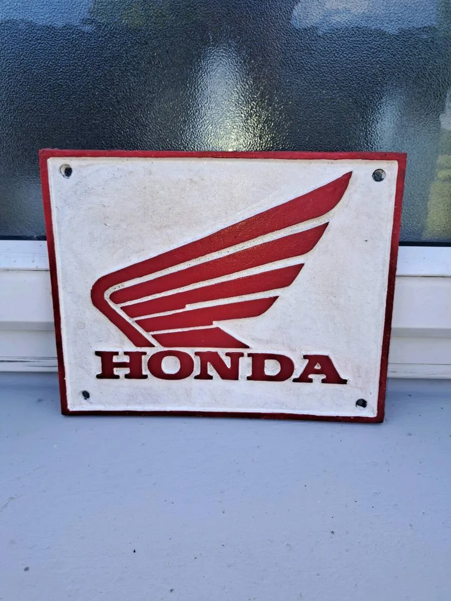 Honda cast iron sign