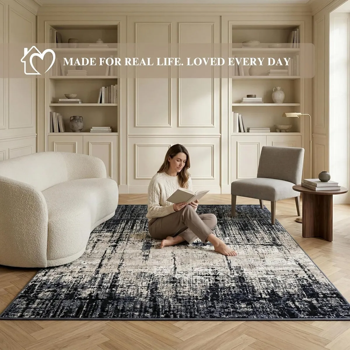 Machine Washable Rug 200x300cm Non-Slip Backing - Image 3