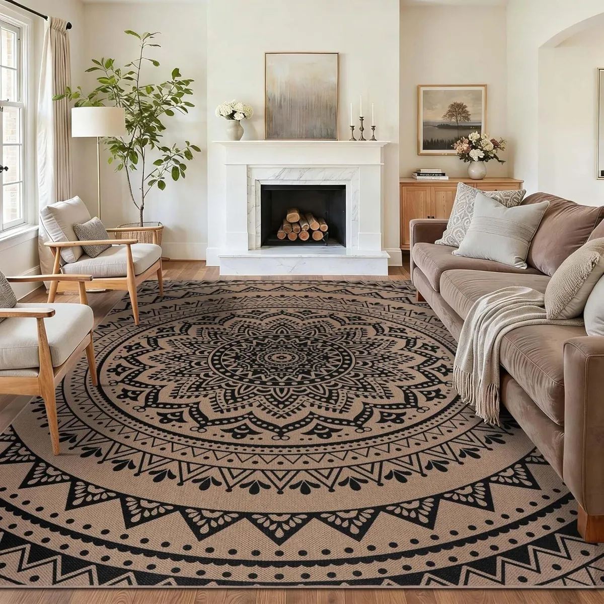 Large Rugs for Living Room 200x300cm Mandala Easy - Image 1