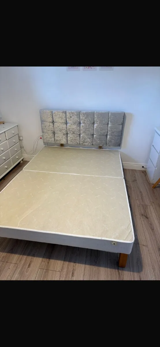 Bed base and headboard