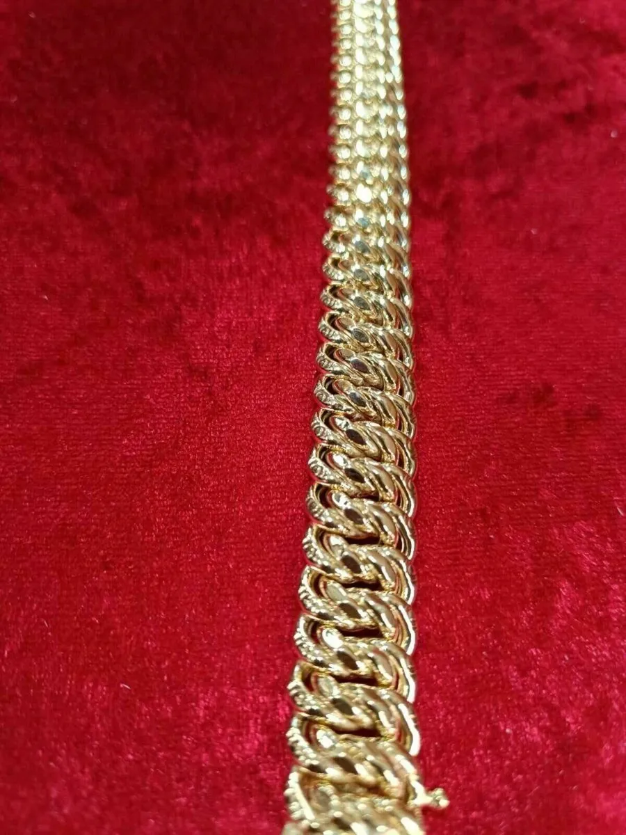 9k Yellow Gold Byzantine Bracelet , Brand New - Image 3
