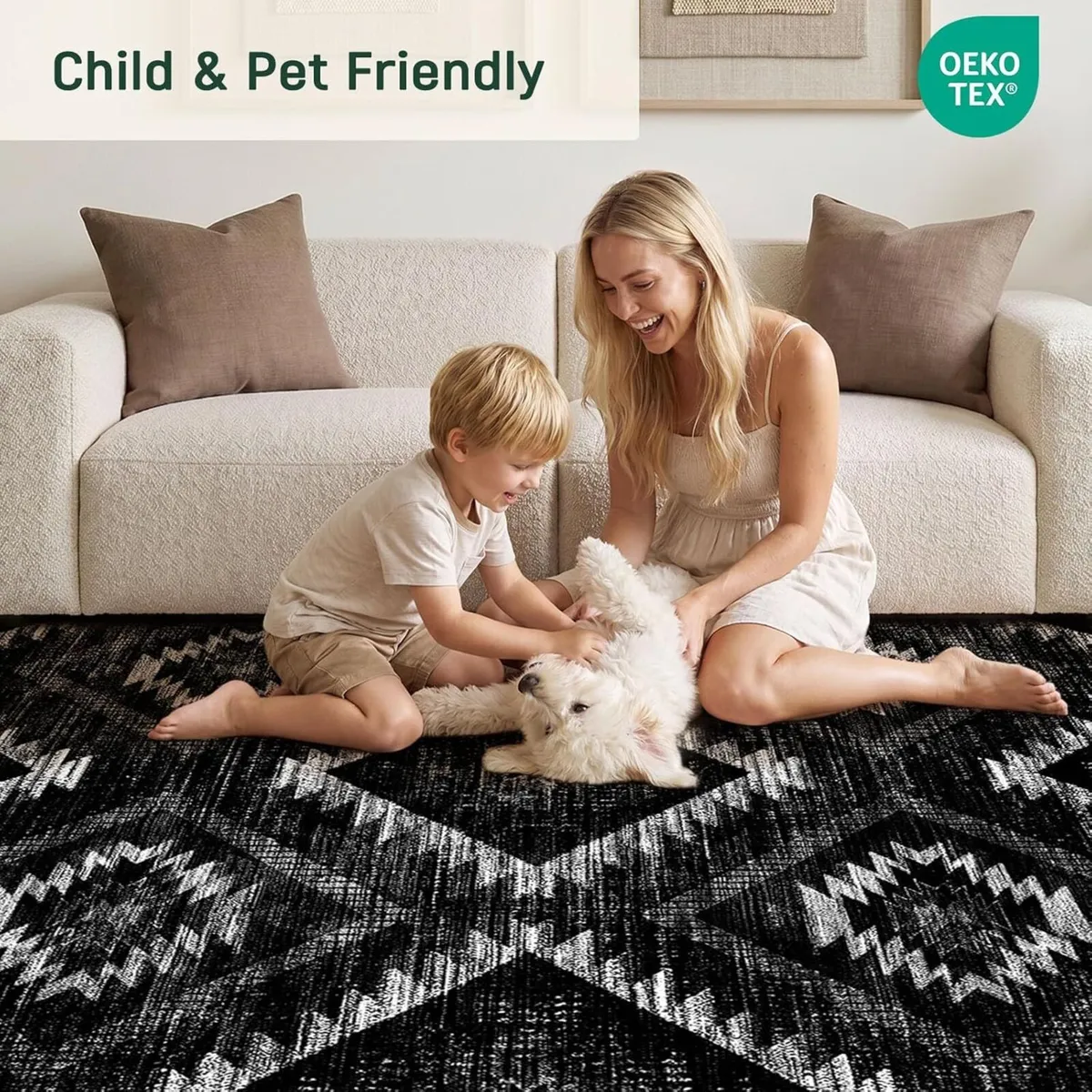 Machine Washable Large Rugs Living Room 180x270 - Image 2