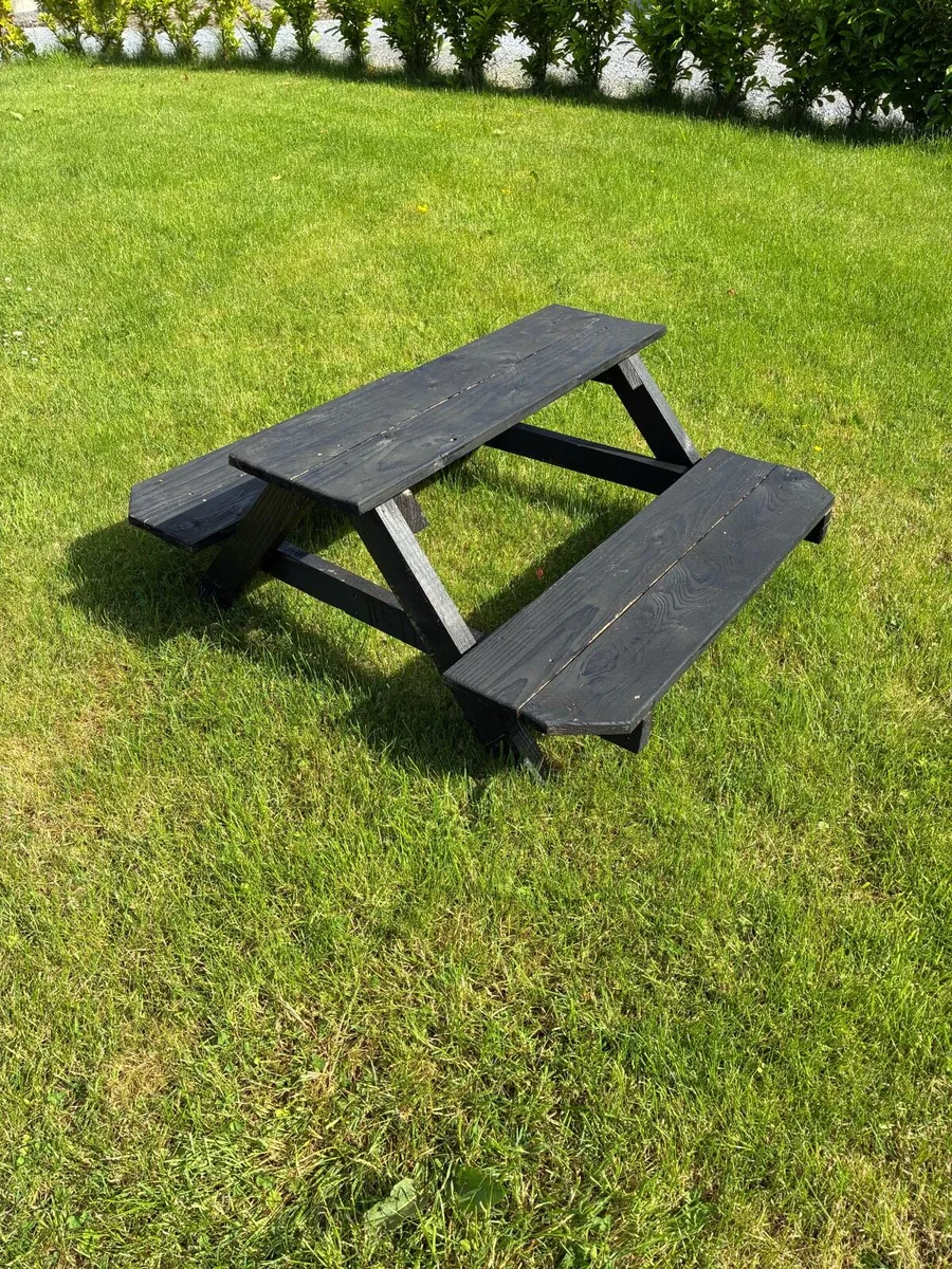 Handmade Child’s Picnic Bench, Solid Timber - Image 1