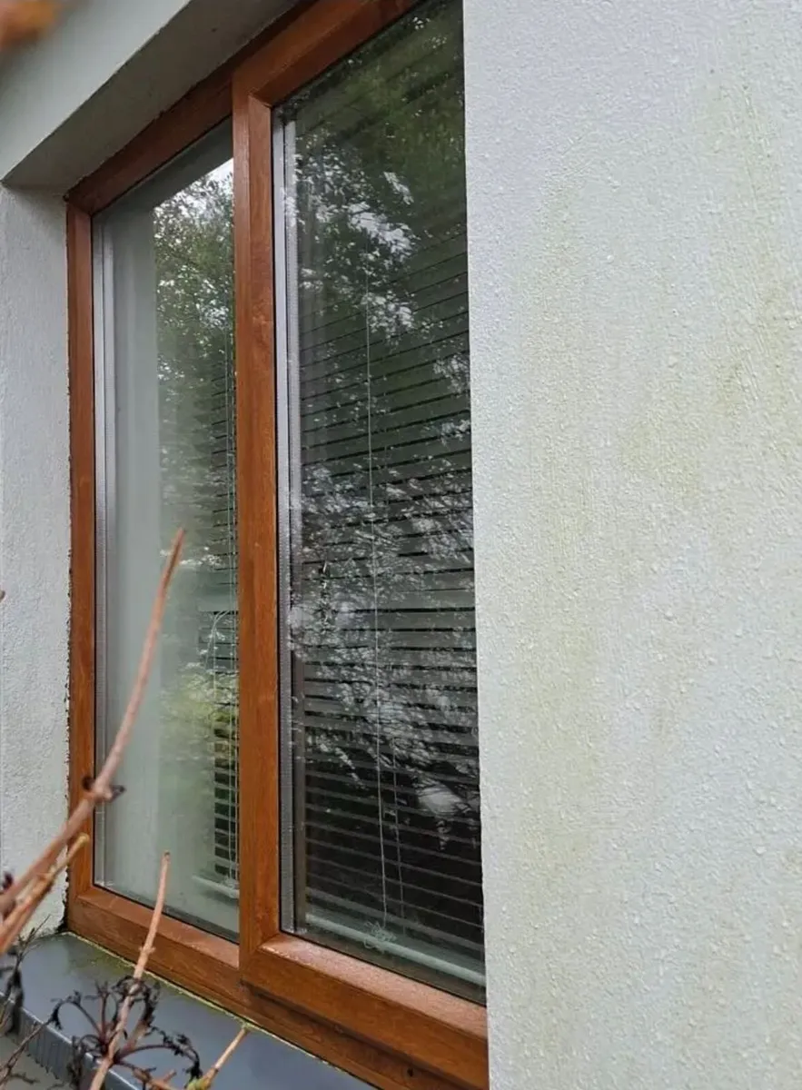 2 x Golden oak double glazed pvc windows - Image 2