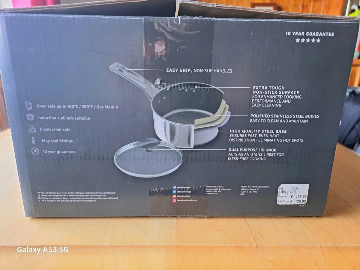 4 piece non - stick stainless steel set +1free - Image 1
