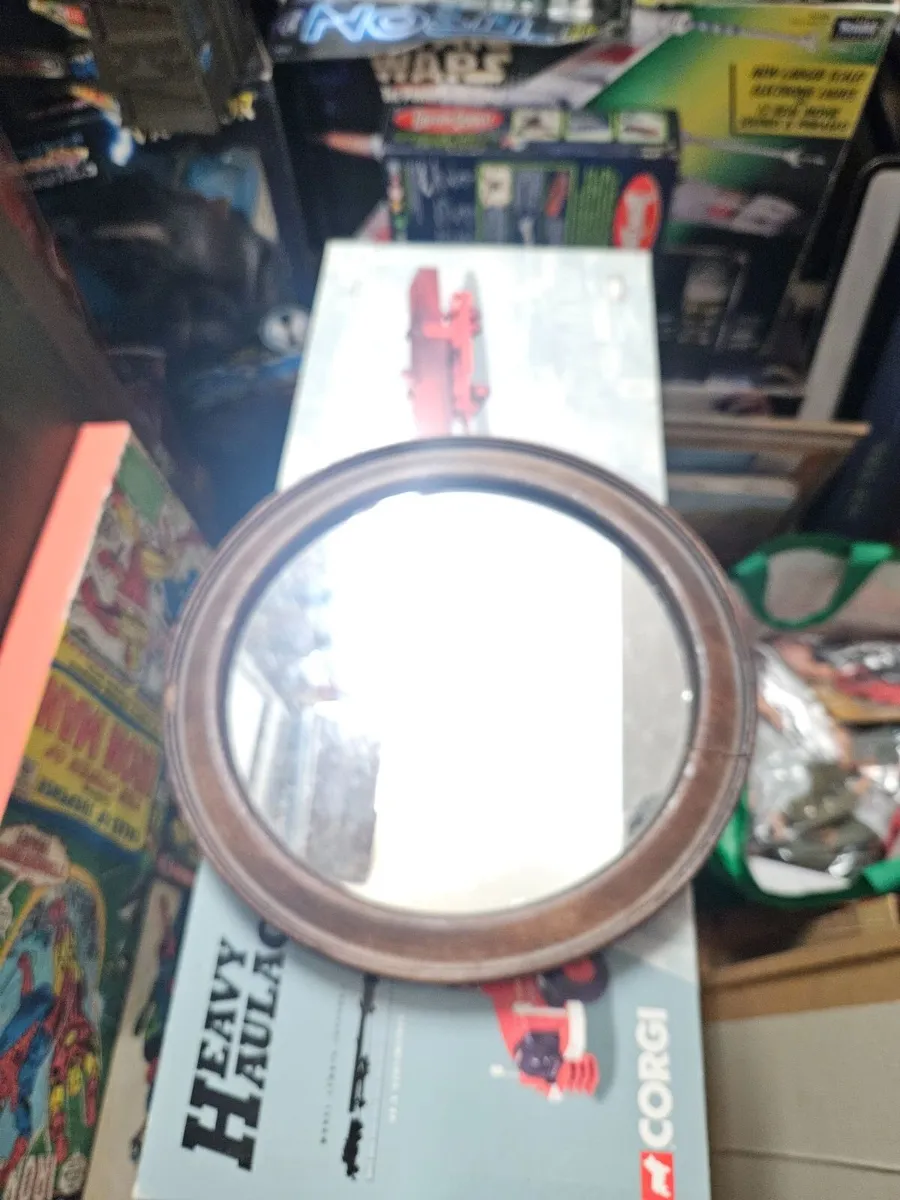 Vintage Antique Round Mirror - Image 1