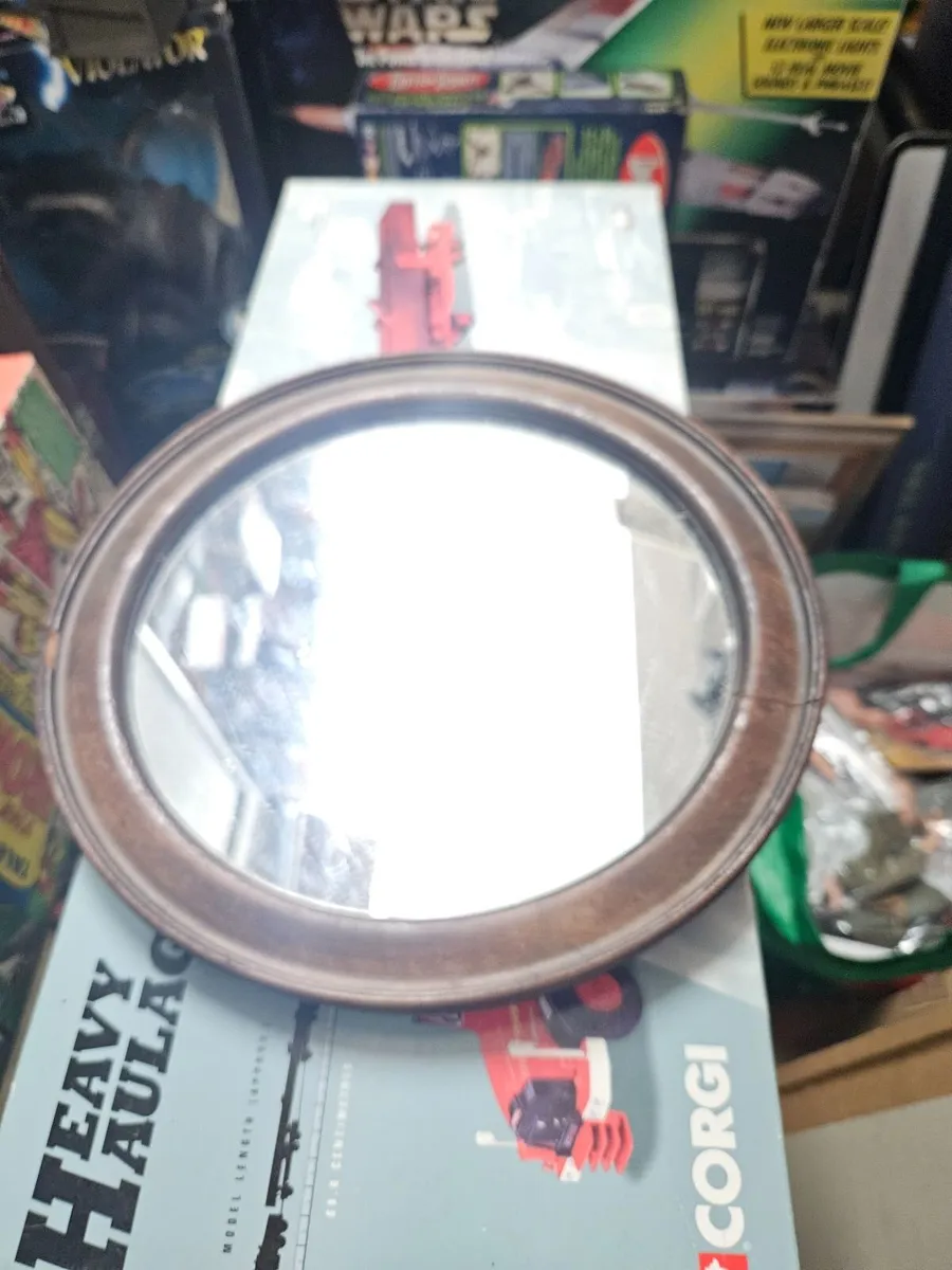 Vintage Antique Round Mirror - Image 3