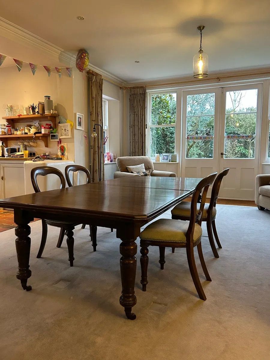 Antique Dining Table & Chairs - Image 1