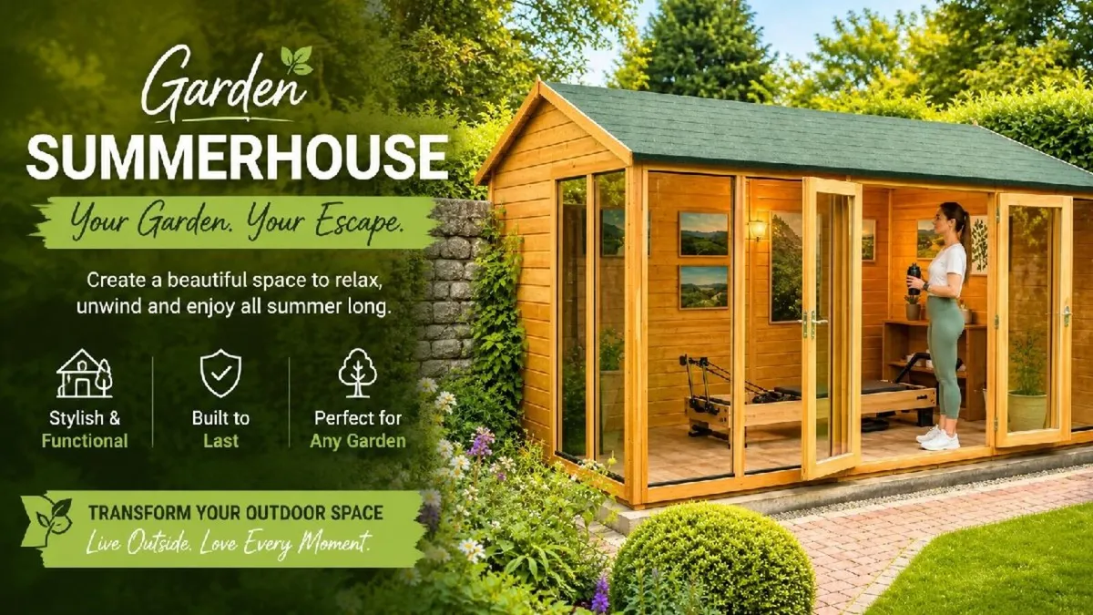 🪵 12x6 Timber Summerhouse – Bright Garden Room 🌿 - Image 1