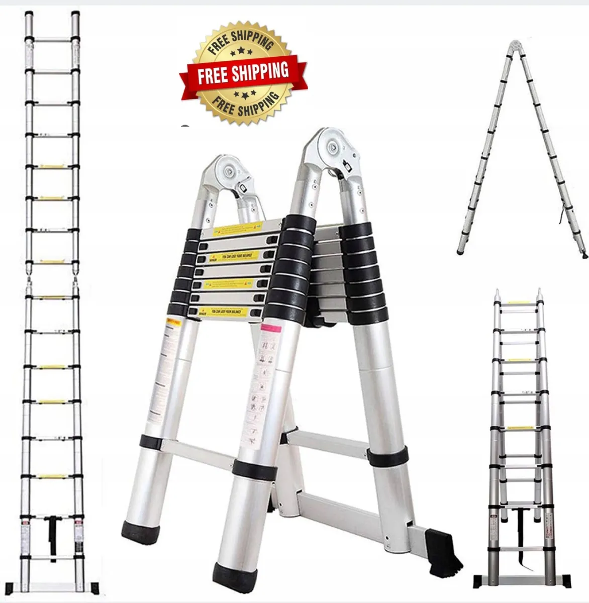 ladder 5 m aluminum up to 150 kg - Image 1