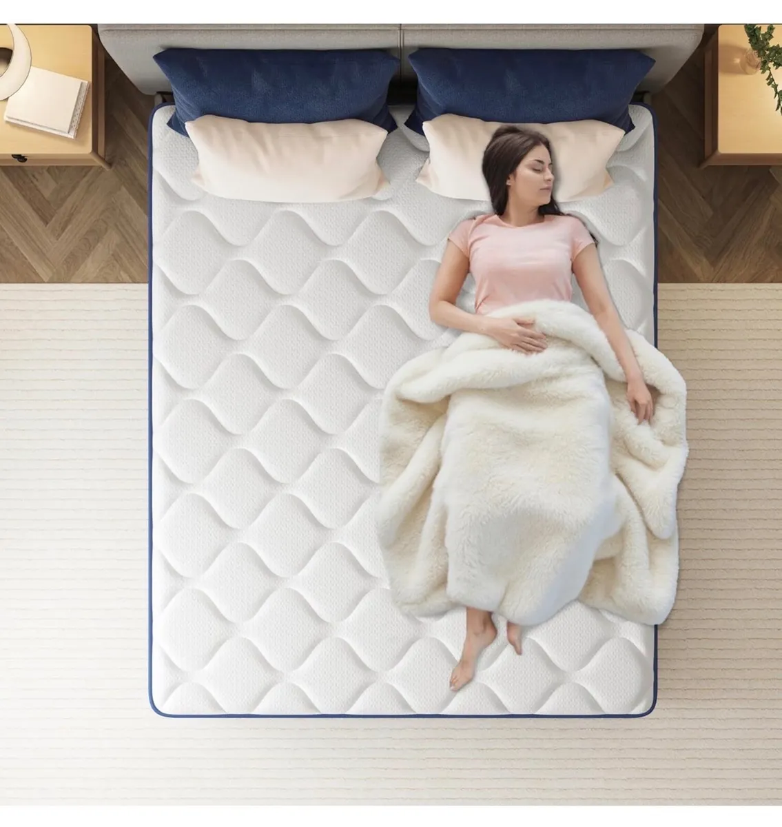Double Mattresses, 10 Inch Gel Memory Foam 7 Zone - Image 3