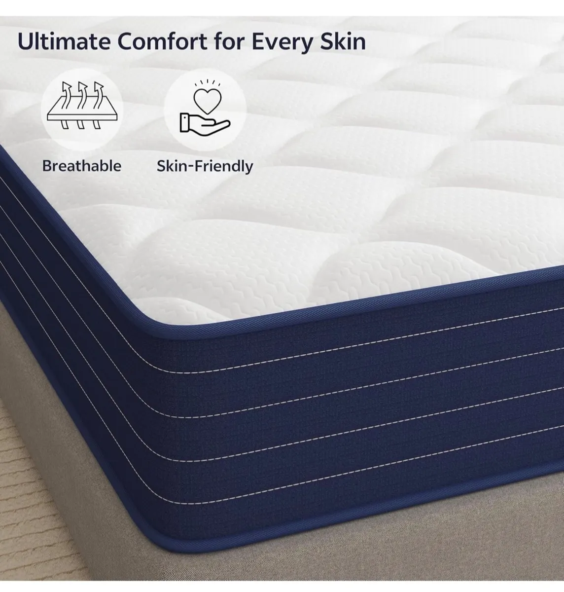 Double Mattresses, 10 Inch Gel Memory Foam 7 Zone - Image 4