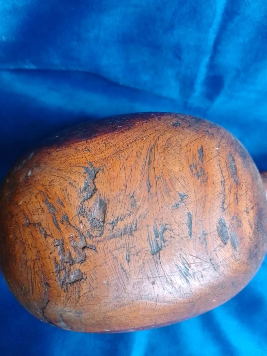 antique lignum vitae wooden saddlers mallet - Image 2