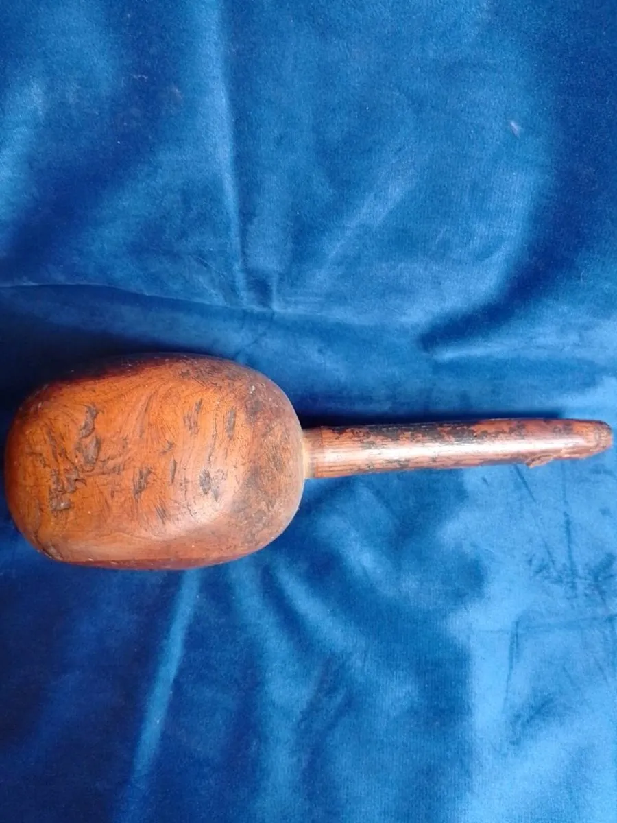 antique lignum vitae wooden saddlers mallet - Image 3