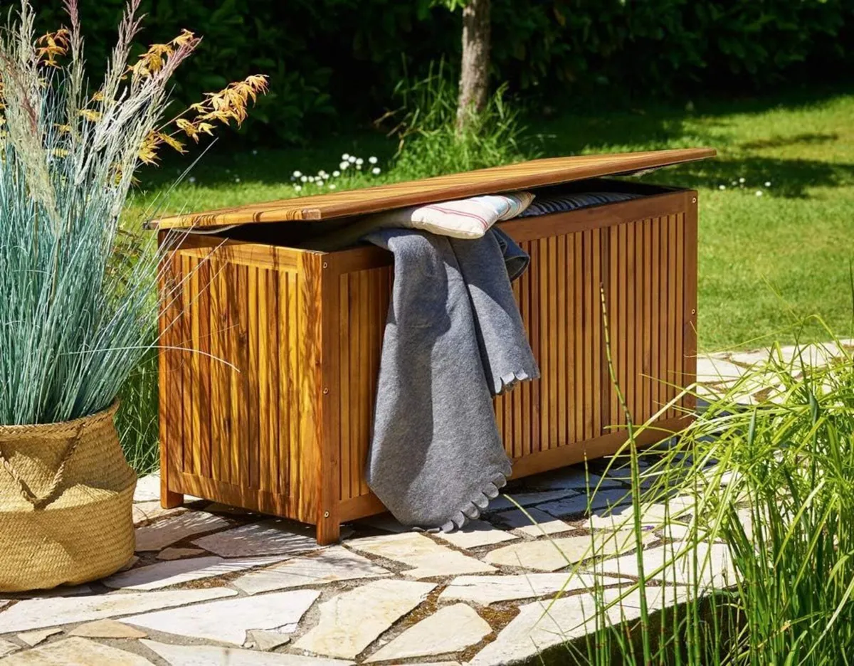 Acacia Wood Garden Storage Box 205L - Image 3