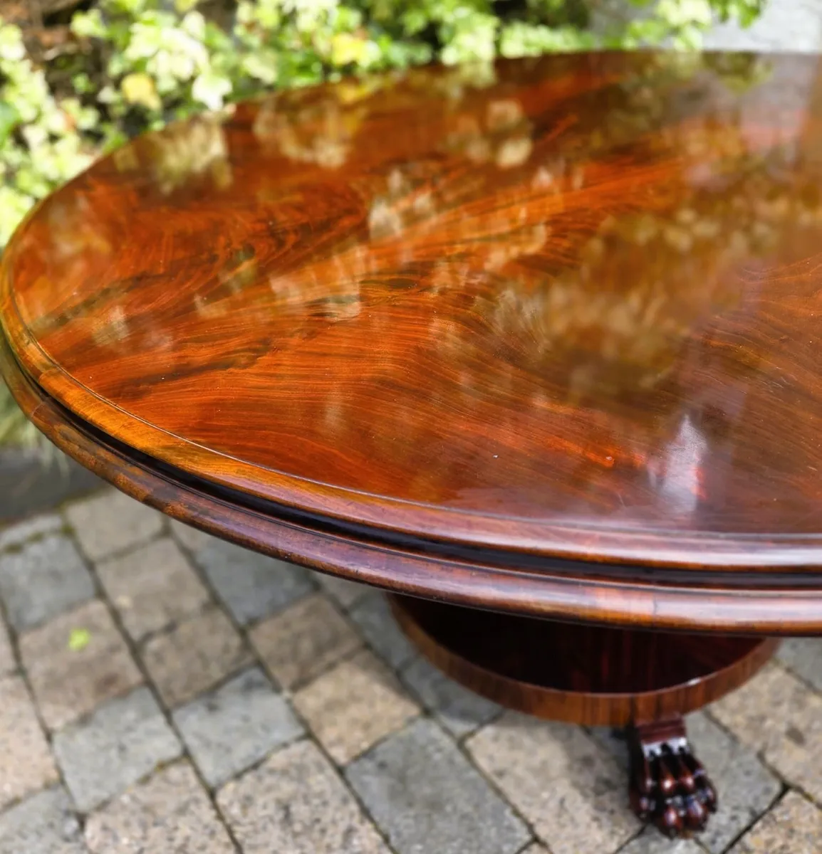 Large Victorian Irish Round Table- Circa 1870s - Image 3