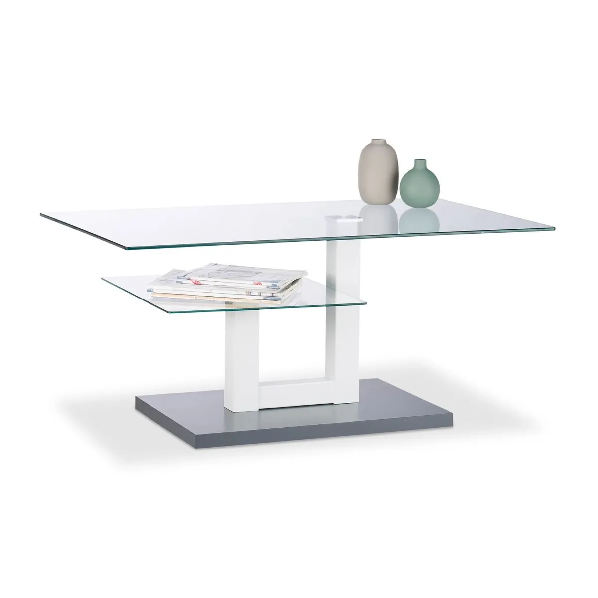 Rectangular Glass Coffee Table Modern - Image 3