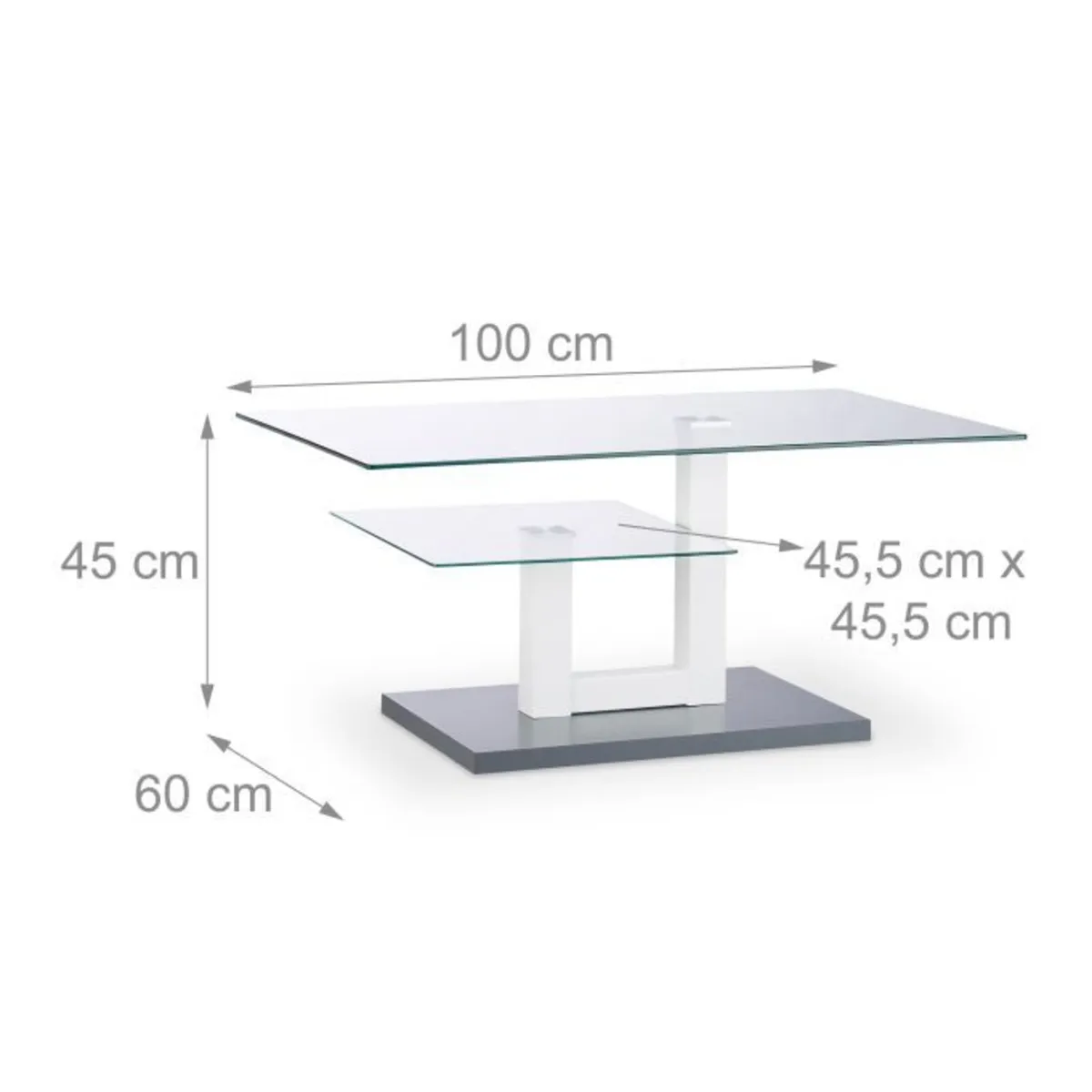 Rectangular Glass Coffee Table Modern - Image 4